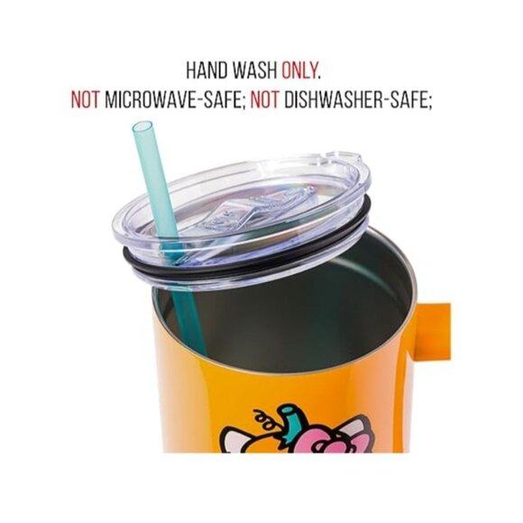 Hello Kitty Halloween Jack-O-Lantern Stainless Steel Tumbler With Handle & Straw - Picture 4 of 7